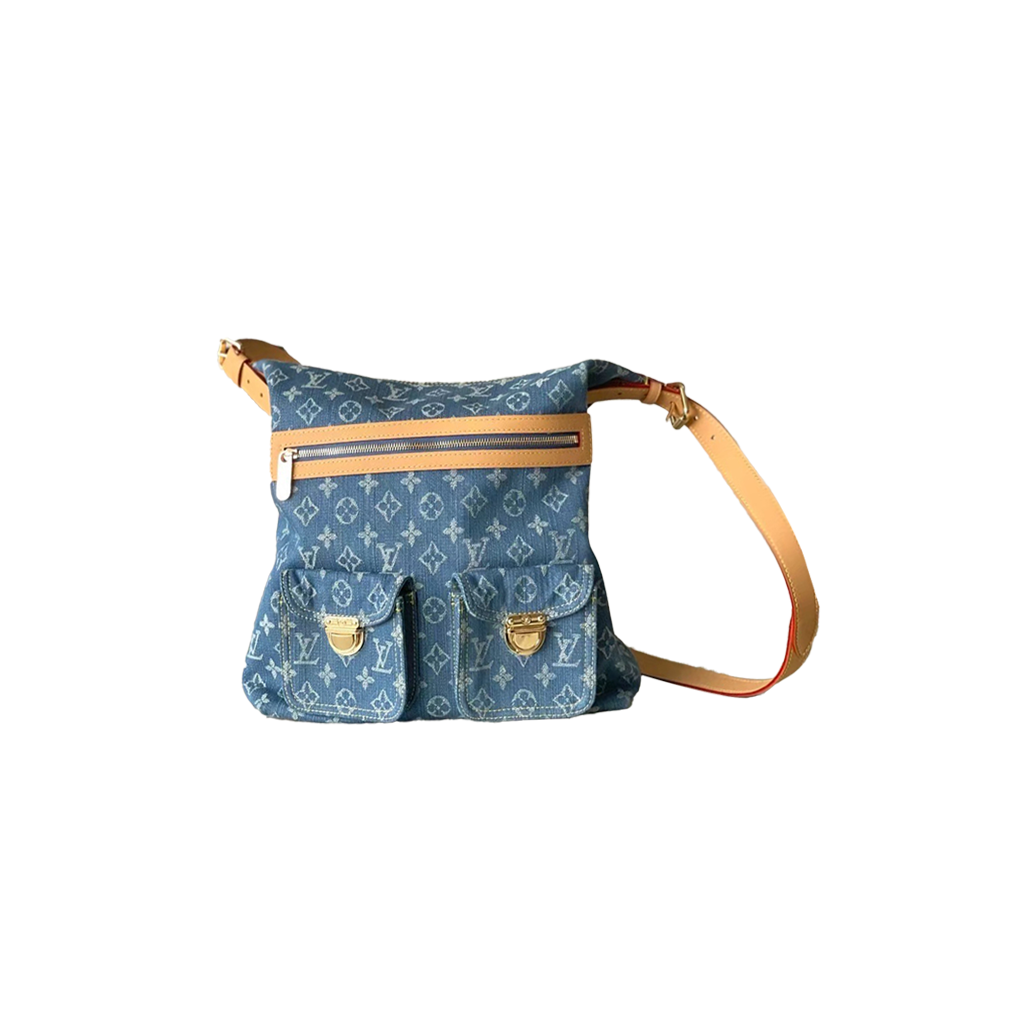 LOUIS VUITTON LARGE DENIM BAG VINTAGE BAG 346587 (34*30*13cm)